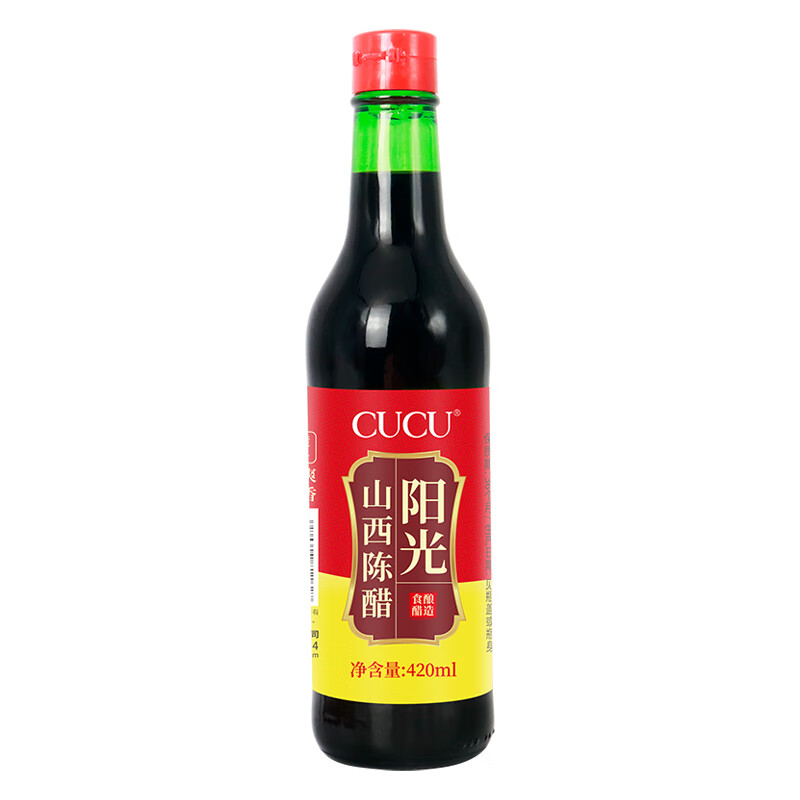 CUCU阳光陈醋420ml*2单位：瓶 无色
