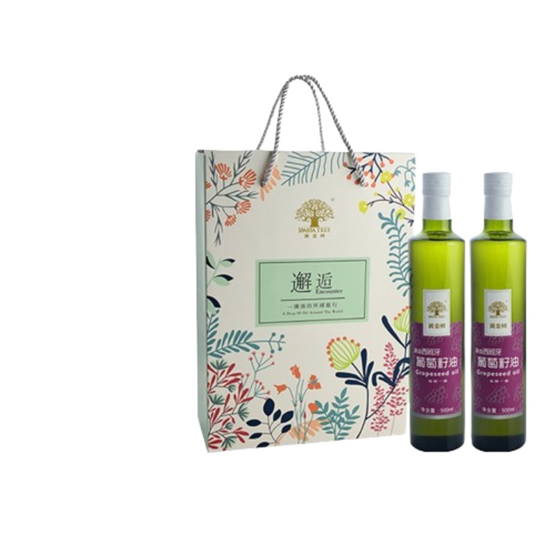 黄金树葡萄籽油500ml*2精美礼盒装（云贵、新疆、青海、西藏不发货） 随机