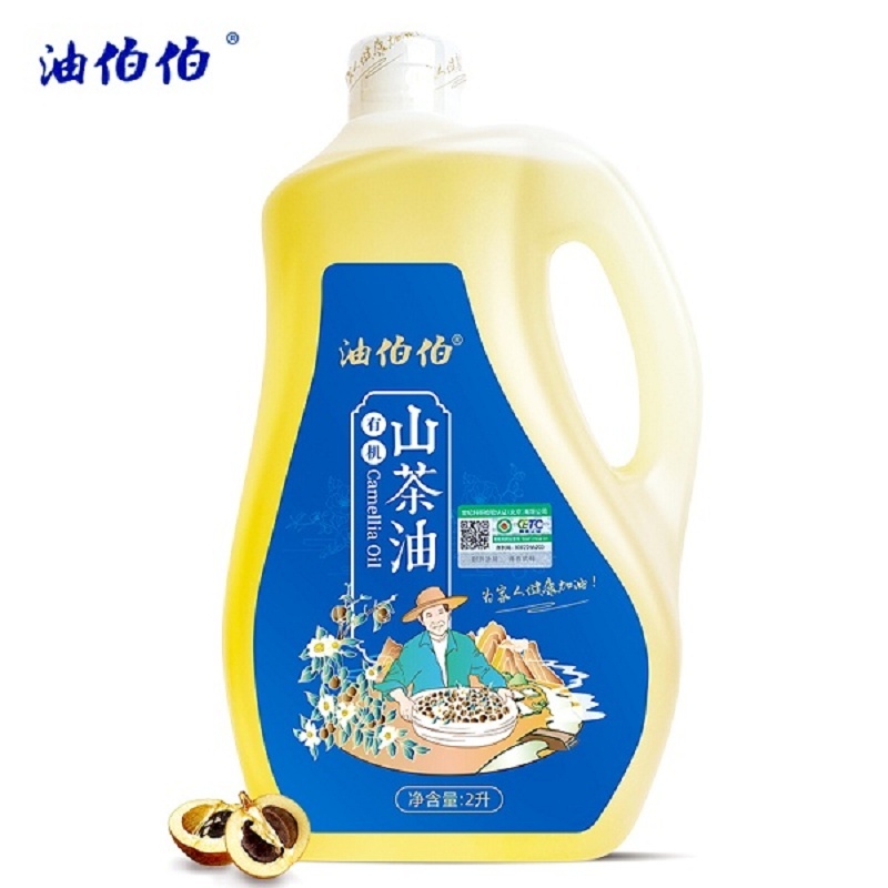油伯伯有机山茶油2L（单位：桶） 水蓝色