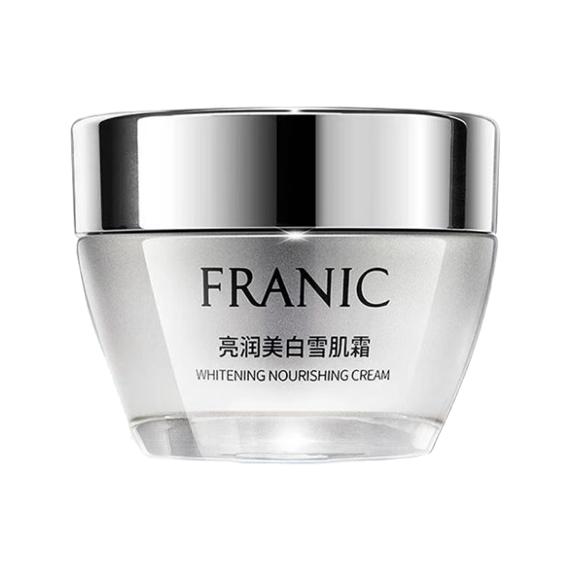 法兰琳卡（FRANIC）亮润美白雪肌霜补水保湿提亮肤色细腻早晚 55g/瓶 自然色