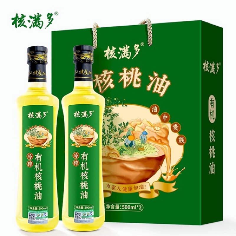 核满多有机核桃油500ml*2（单位：盒） 松石绿
