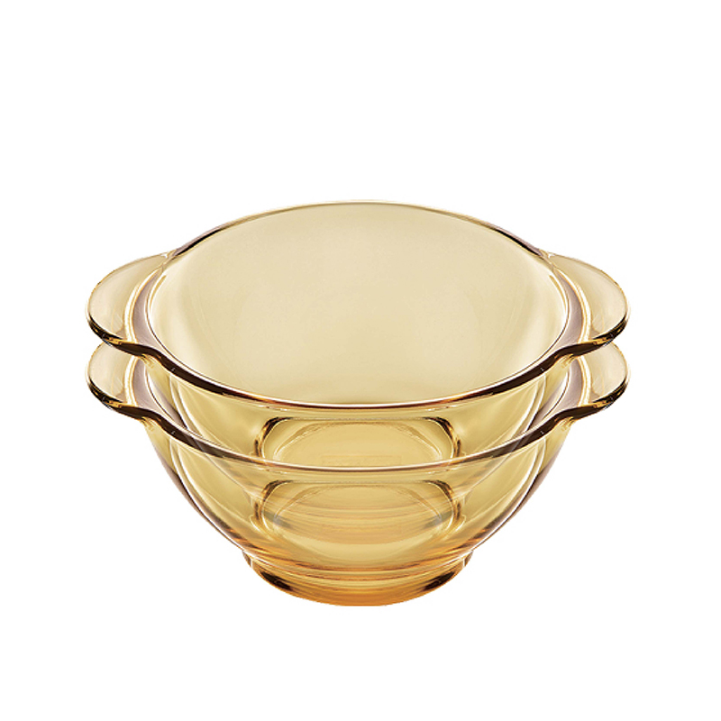 康宁Pyrex餐具Shiny晶耀系列玻璃餐具2C件组PX-SY2C/HP（单位：套） 琥珀色