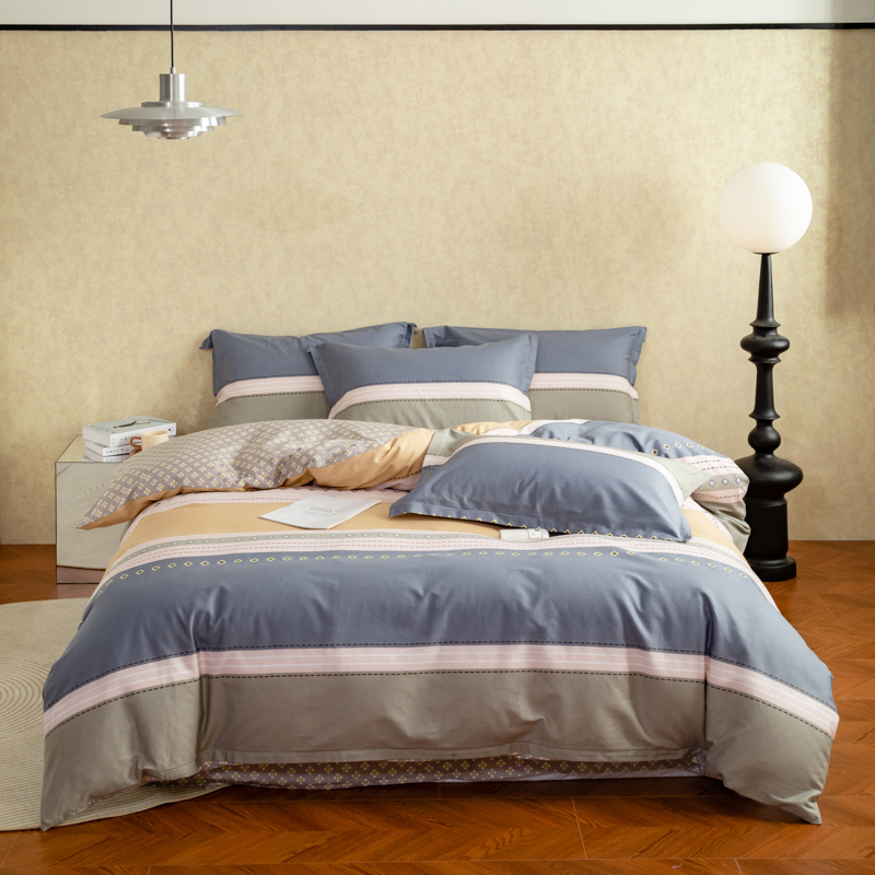 杉杉家纺 全棉活性四件套  1.5/1.8米床 被套200*230cm 欧普SS-TJ1051