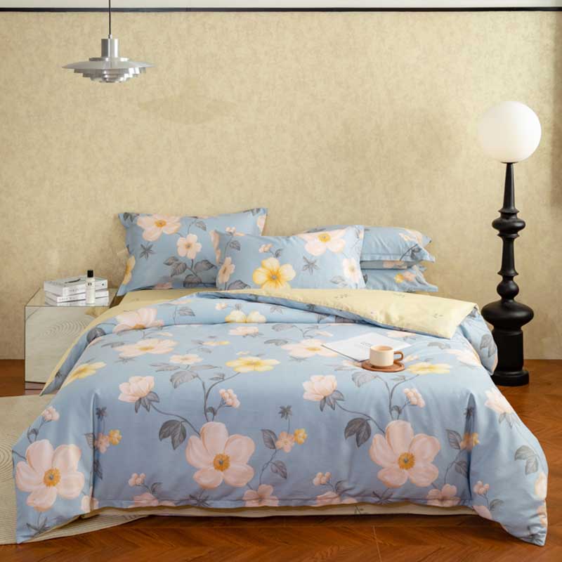 杉杉家纺 全棉活性四件套  1.5/1.8米床 被套200*230cm 雅致花都SS-TJ1053