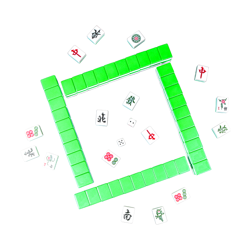 妙记40号144张绿色手打密胺树脂防冻裂麻将 绿色 单位：套 绿色