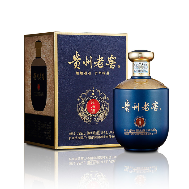 茅台集团 贵州老窖2022年版老坛酒53度酱香型粮食白酒500mL*1坛装  