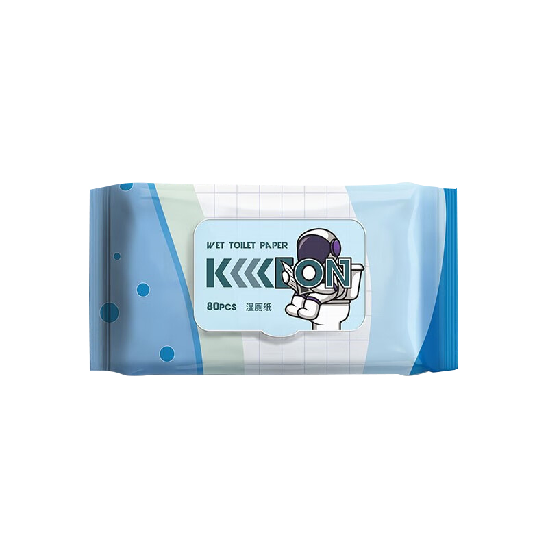 奇强 QQSCD170湿厕纸80抽*4包 蓝色