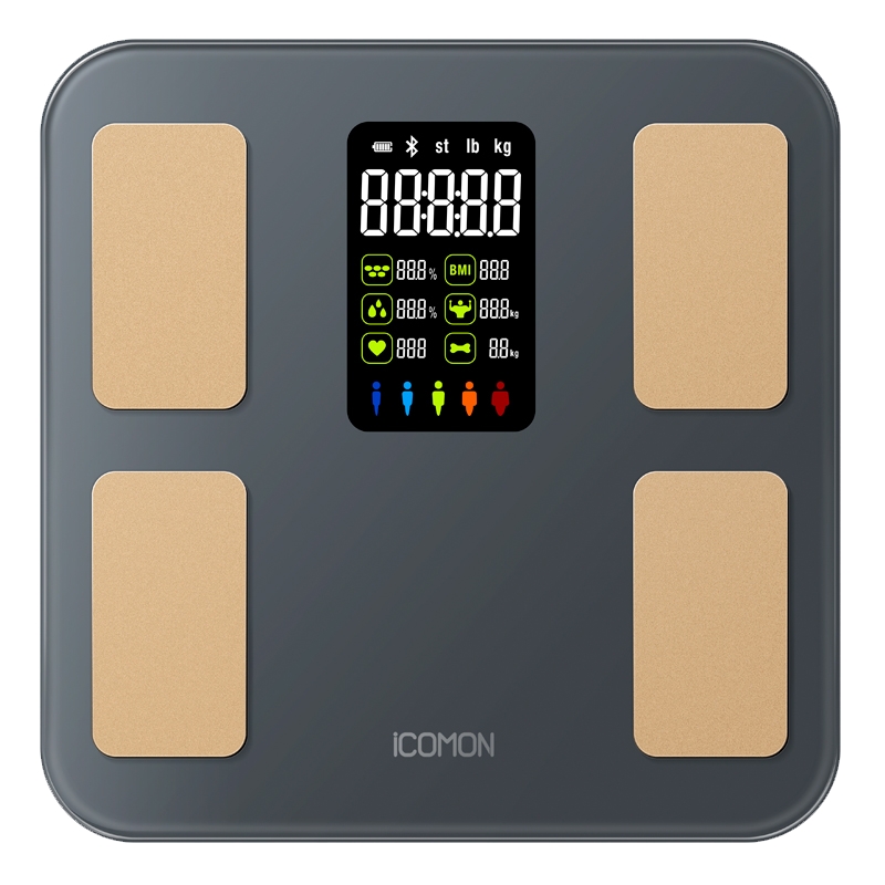 沃莱智能体脂秤心率体脂秤电子秤FG2016LB充电款（单位：个） 灰色