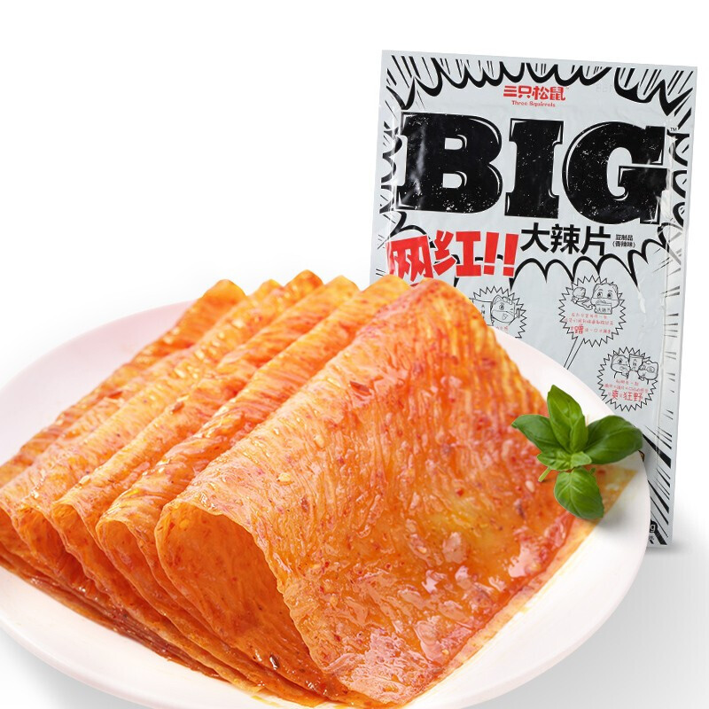 【三只松鼠】BIG_BIG大辣片/香辣味/230g（单位：袋） 白色