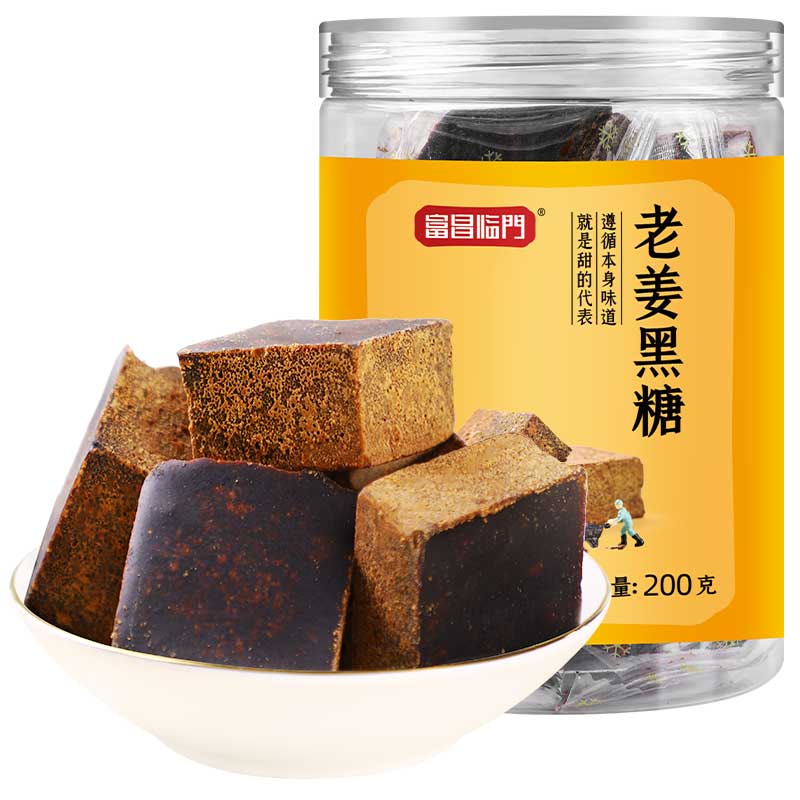 富昌老姜黑糖200g*3单位:罐 无香型