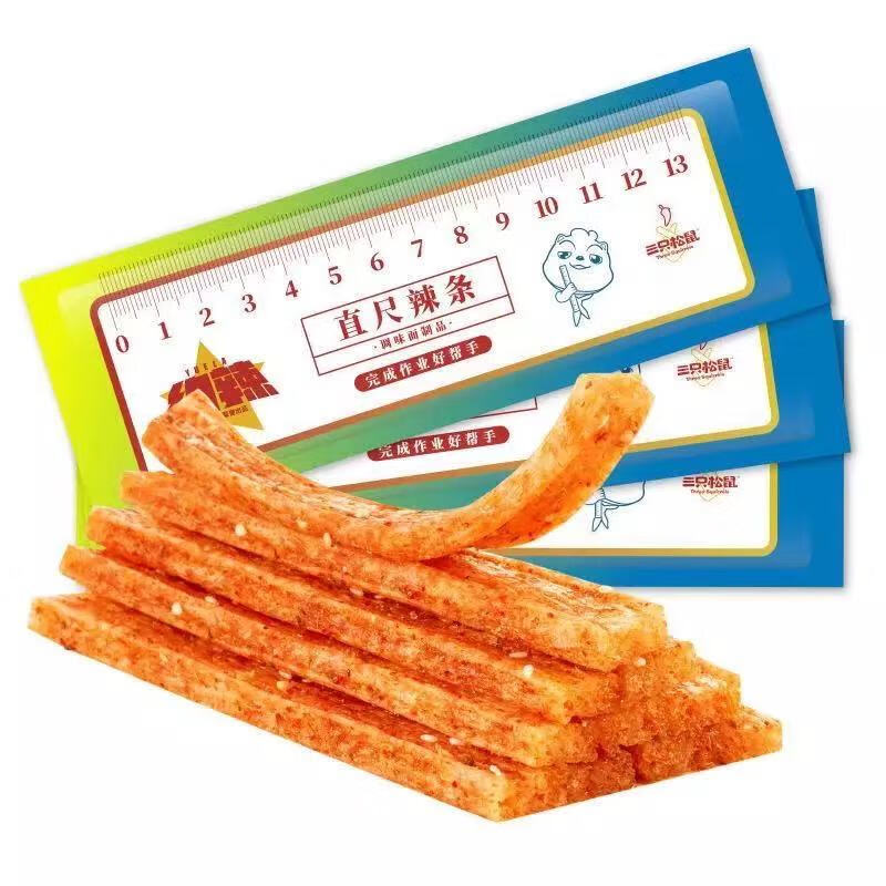 【三只松鼠】约辣_直尺辣条/甜辣味/110g（单位：袋） 绿色