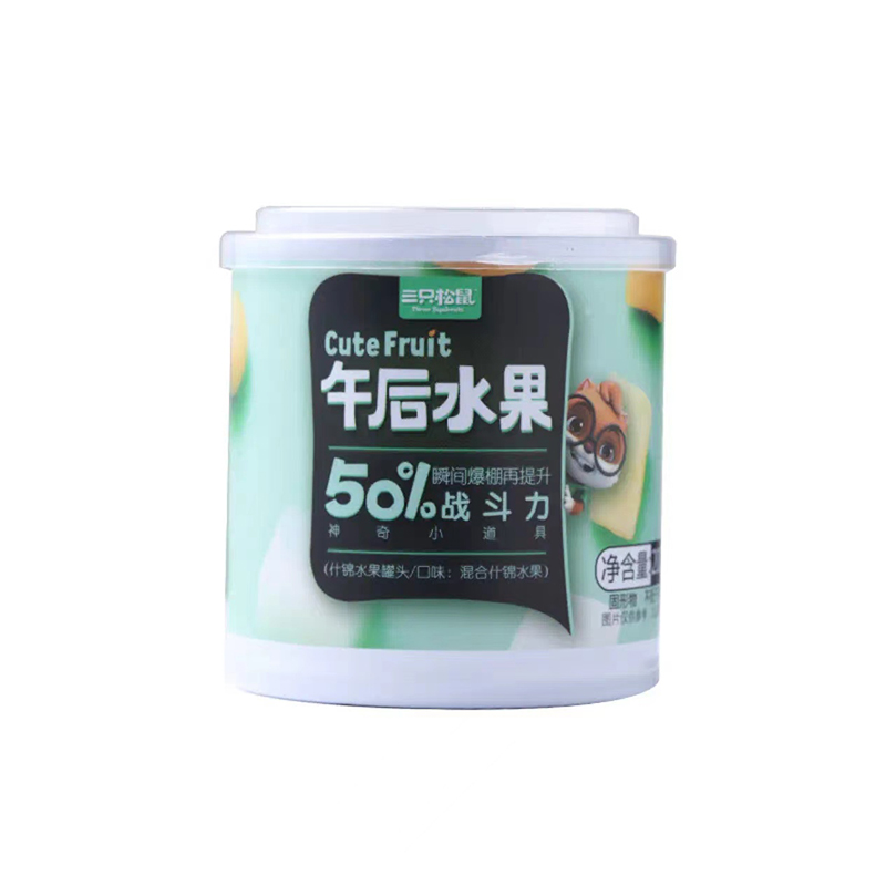 【三只松鼠】24h零食_午后水果（什锦水果罐头)200g（单位：罐） 绿色