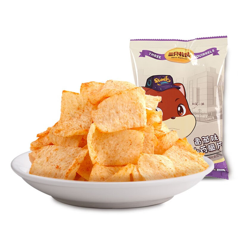 【三只松鼠】山药脆片_山药脆片/60g（单位：袋） 黄色