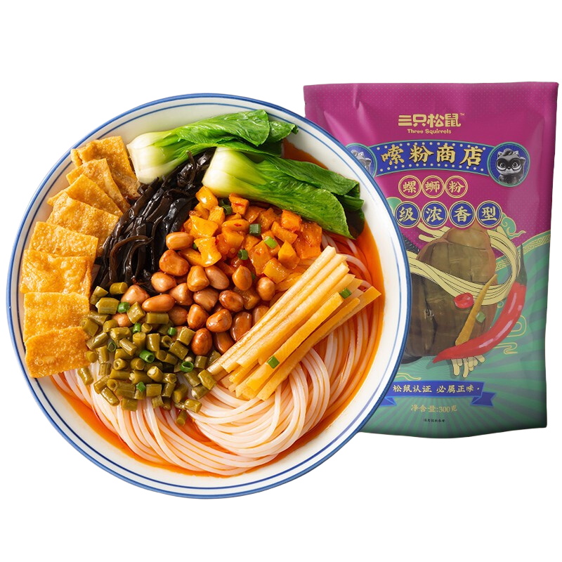 【三只松鼠】地域美食_螺蛳粉/++/300g（单位：袋） 紫色