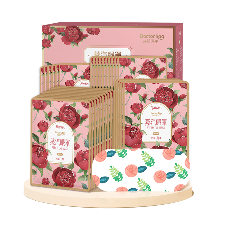 袋鼠医生 蒸汽眼罩热敷自发热眼罩玫瑰香型30片/盒  遮光男女通用  单位：盒  