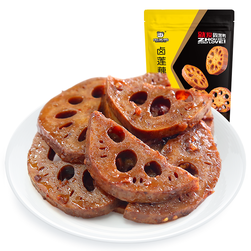 【周黑鸭】卤莲藕【颗粒160g】（单位：袋） 黑色