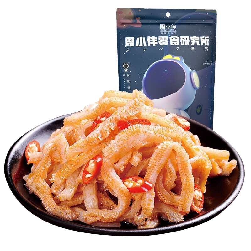 【周黑鸭-周小伴】魔芋素毛肚（魔芋爽）160g（单位：袋） 黑色