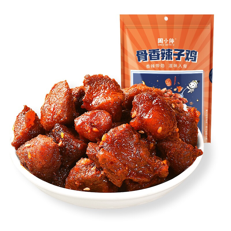 【周黑鸭-周小伴】辣子鸡100g（单位：袋） 黄色