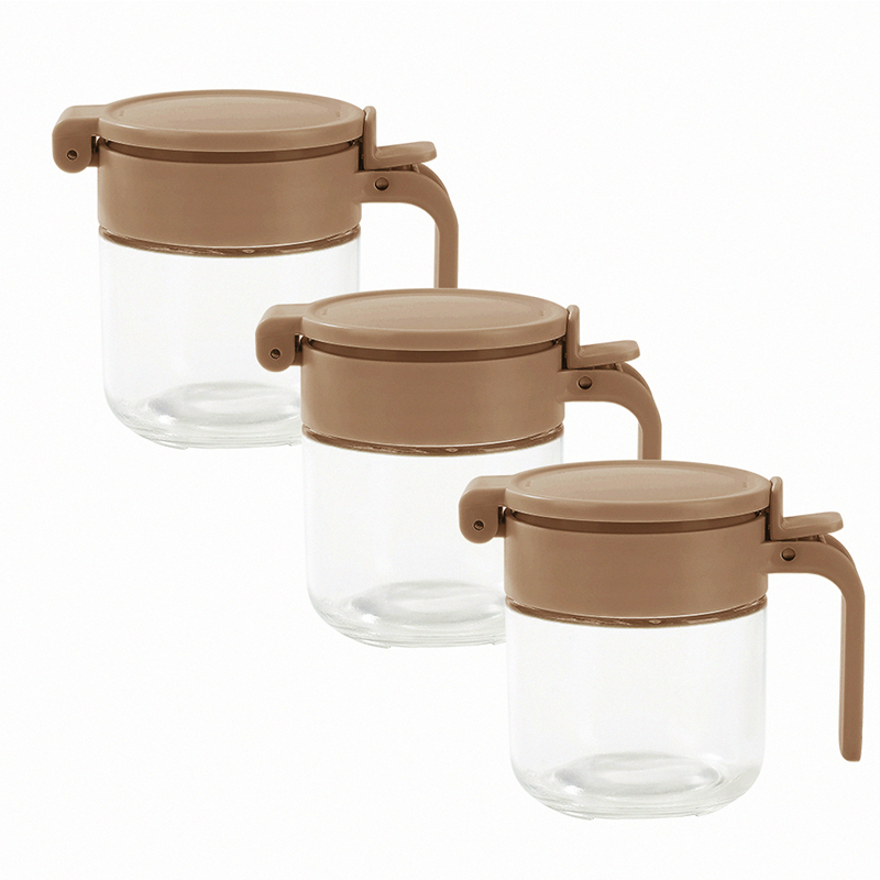 栢士德BYSTON 调味罐三件套 BST-158 约253克*3个 （单位：套） 自然色