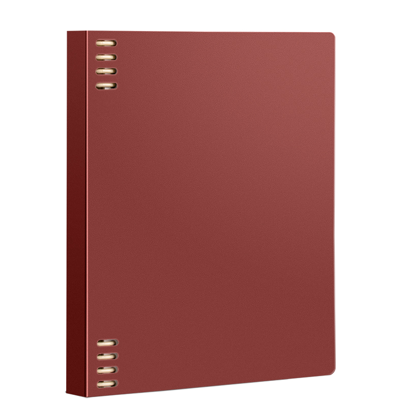 三木(SUNWOOD) 1388 不硌手横线复古8孔活页笔记本可替换附索引页 B5/120页 本 红色