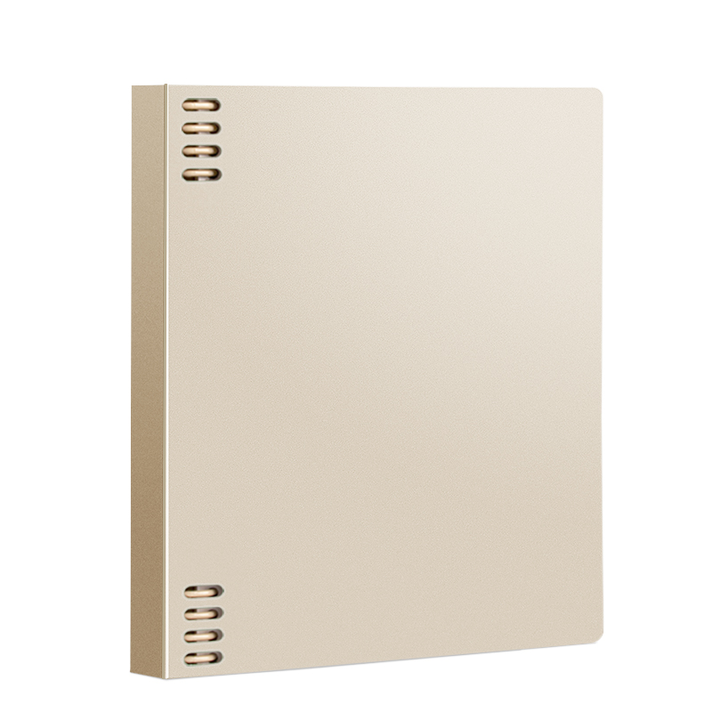 三木(SUNWOOD) 1389 不硌手横线复古8孔活页笔记本可替换附索引页 A5/120页 本 米色