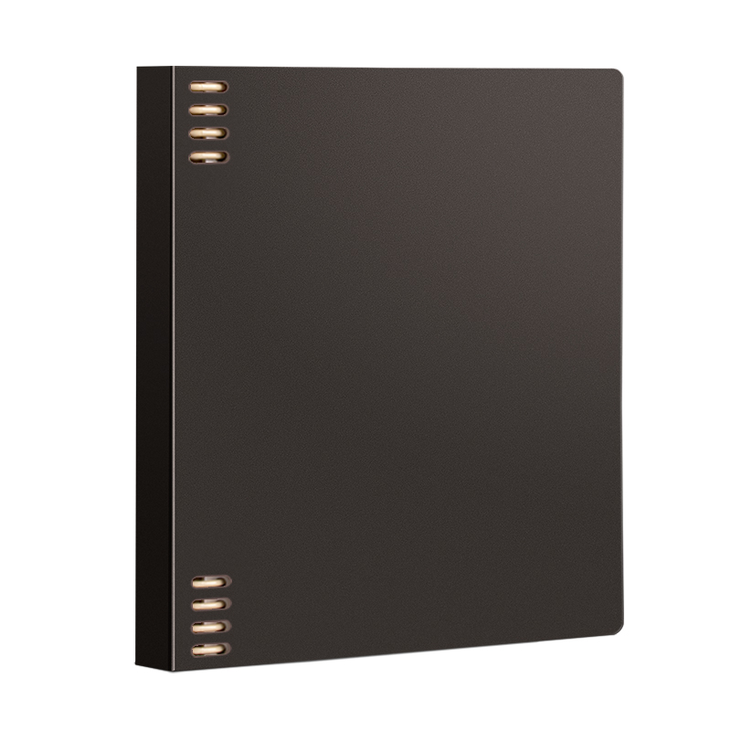 三木(SUNWOOD) 1389 不硌手横线复古8孔活页笔记本可替换附索引页 A5/120页 本 黑色