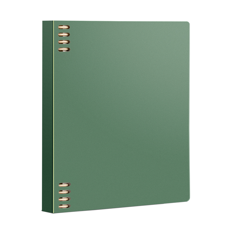 三木(SUNWOOD) 1389 不硌手横线复古8孔活页笔记本可替换附索引页 A5/120页 本 绿色