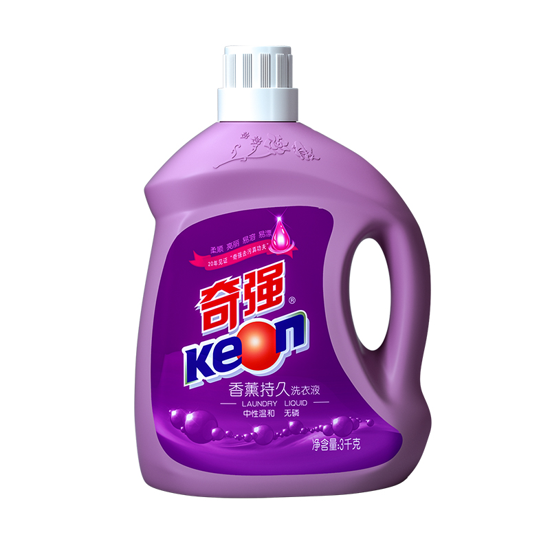 奇强（keon）百合花香 洗衣液 3kg （单位：瓶） 紫色