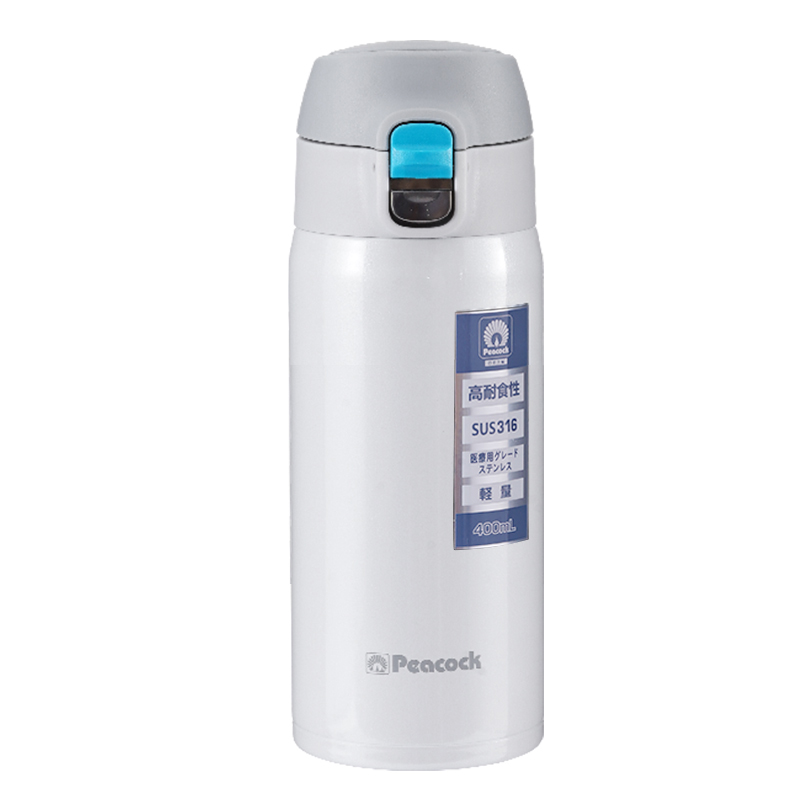 孔雀 保温杯（弹盖杯） DWY-40 400ml(单位:个) 白色