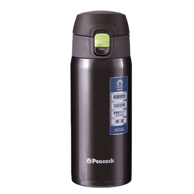 孔雀 保温杯（弹盖杯） DWY-40 400ml(单位:个) 棕色