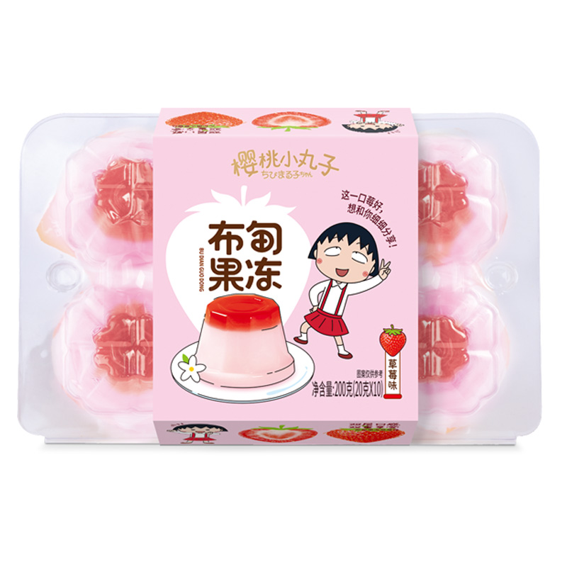 樱桃小丸子 布甸果冻 200克*6盒（单位：盒） 草莓味