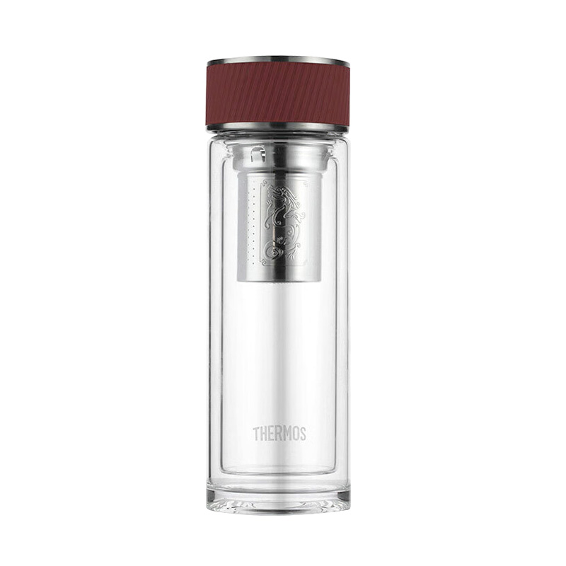 膳魔师（THERMOS）400ml双层玻璃杯TCGA-400（单位：个） 红色