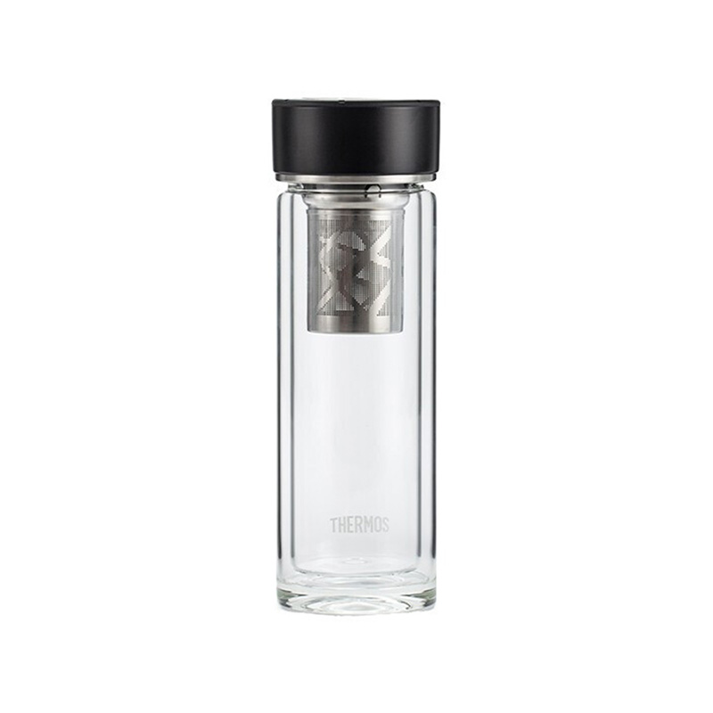 膳魔师（THERMOS）400ml双层透明玻璃杯TCGD-400（单位：个） 黑色