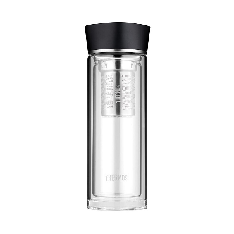 膳魔师（THERMOS）400ml双层玻璃杯TCGB-400（单位：个） 黑色