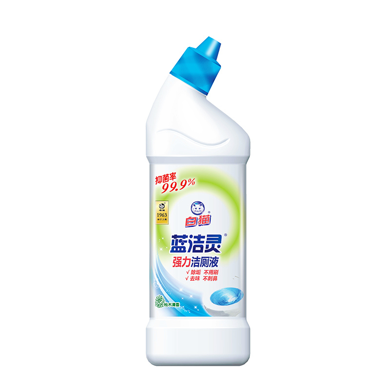 白猫蓝洁灵强力洁厕液（弯头）500g（单位：瓶）  