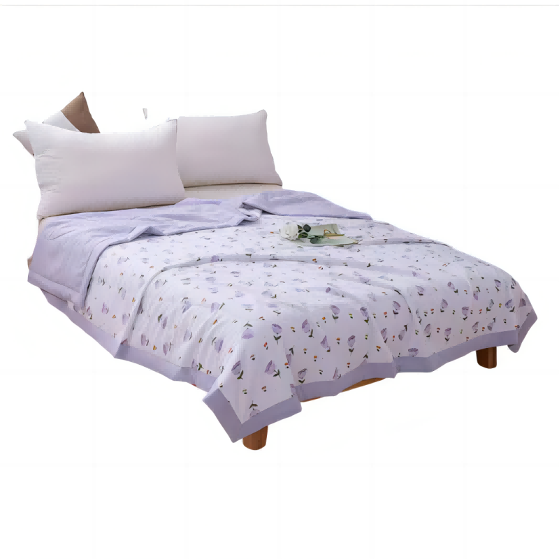 菩朵家纺小竺棉条格夏凉被JXB2401（单位：床） 无香型 花色