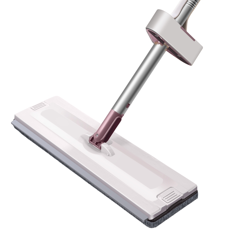 家杰优品 42CM 单板免手洗平板拖把 2配布 JJ-PB09 单位：套 白色