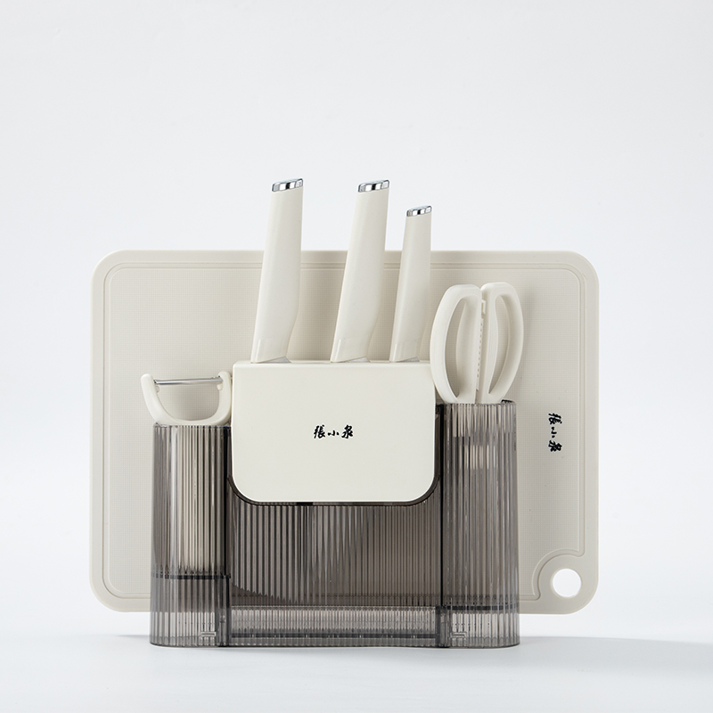 张小泉皓锦系列套装刀具七件套D300081（单位：套） 本白色