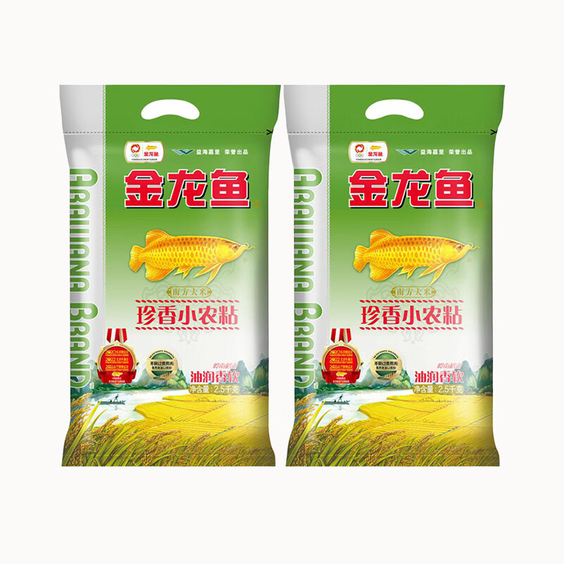 金龙鱼珍香小农粘2.5KG*2袋 绿色