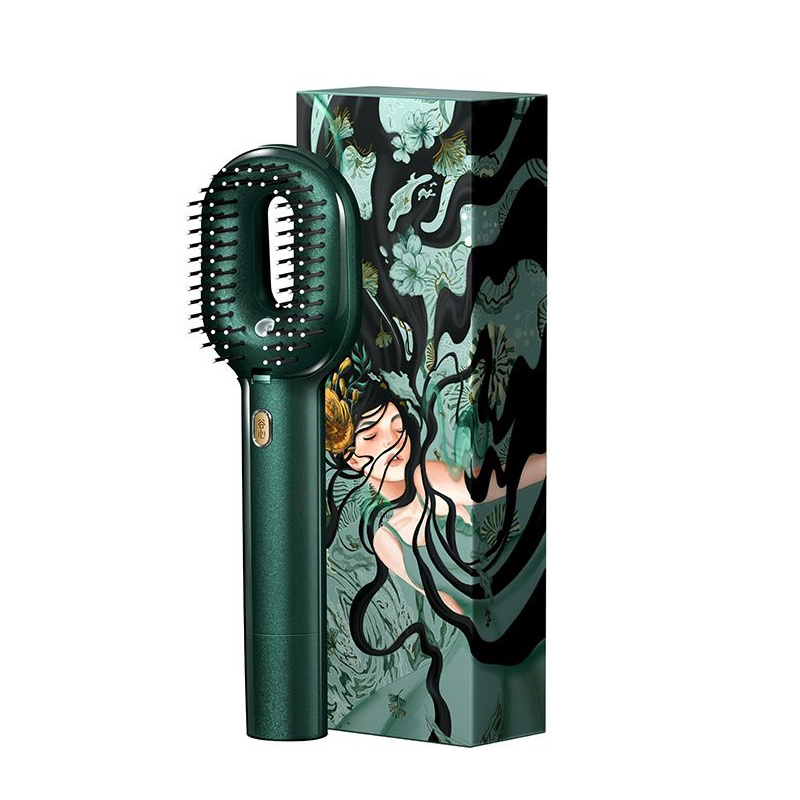谷心精油梳养发护发轻松护理喷雾式精油导入直发梳（单位：把） 祖母绿
