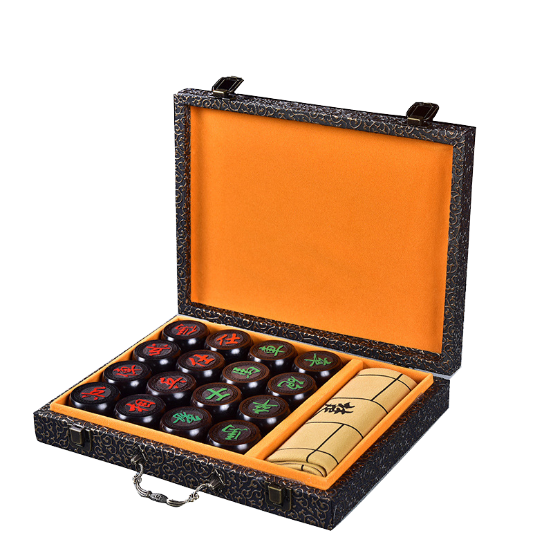 妙记象棋60大号黑檀木中国象棋礼盒装实木厚棋子不开裂MJ8169 单位：套 黑色