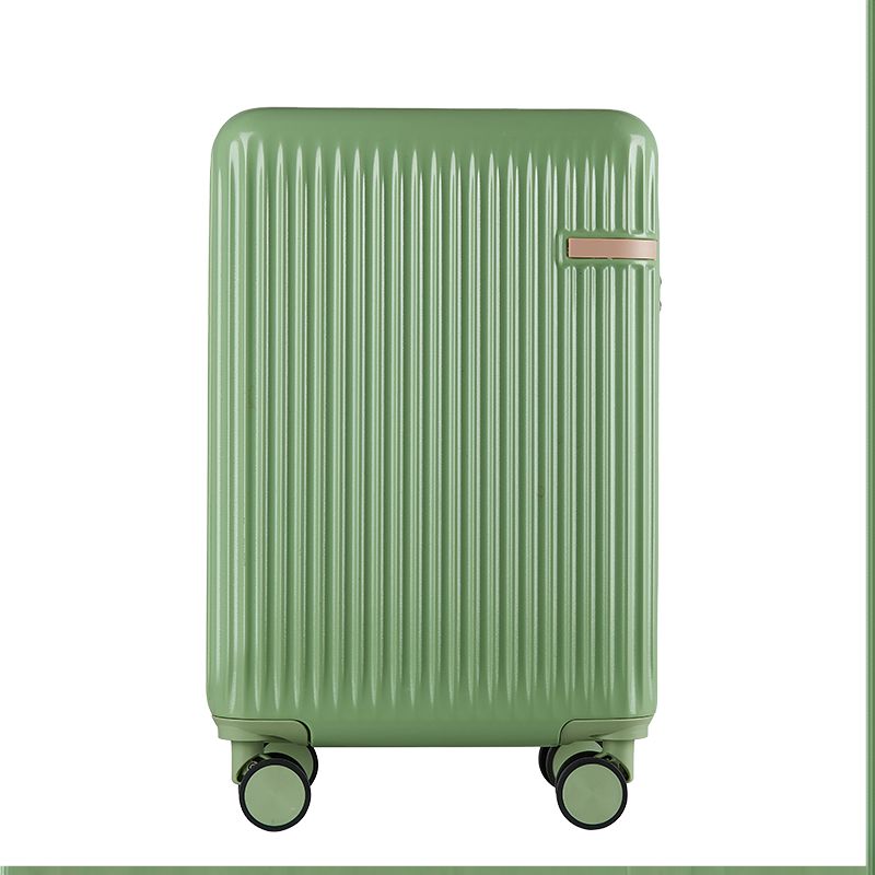 笑梦歌一字杠竖条纹拉杆箱行李箱MG2009箱体ABS+PC材质合金拉杆20寸（单位：个） 雾雨绿 20寸
