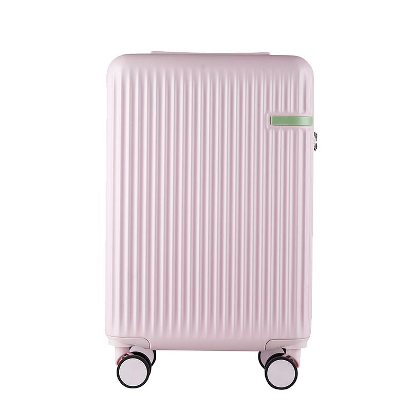 笑梦歌一字杠竖条纹拉杆箱行李箱MG2009箱体ABS+PC材质合金拉杆20寸（单位：个） 粉色 20寸