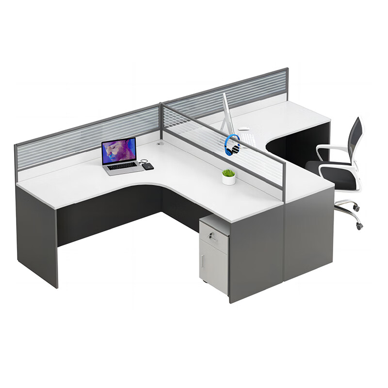 荣美盛L型屏风卡位含活动柜办公桌 单人位 张 1420*1220*1050