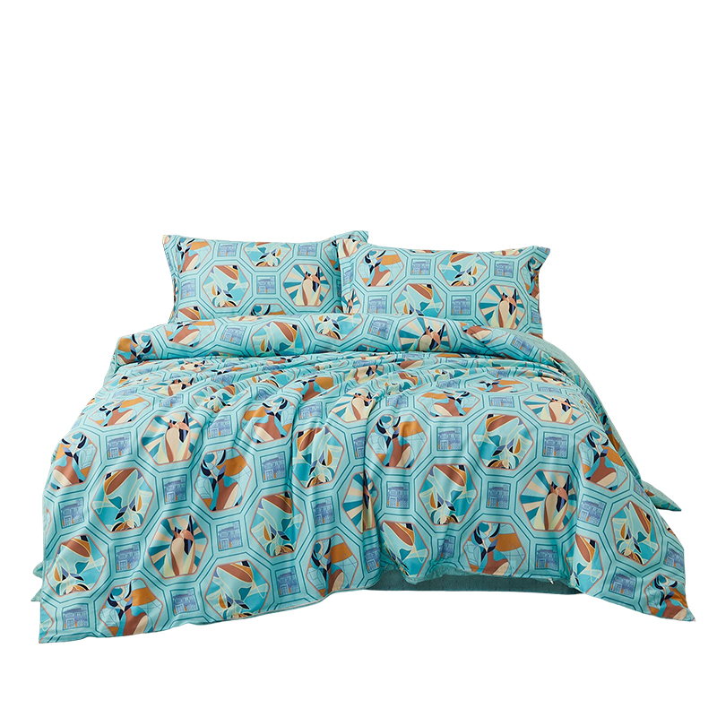 恒源祥全棉抗菌四件套 （守白新天地）HYX143TJ被套:200x230cm  