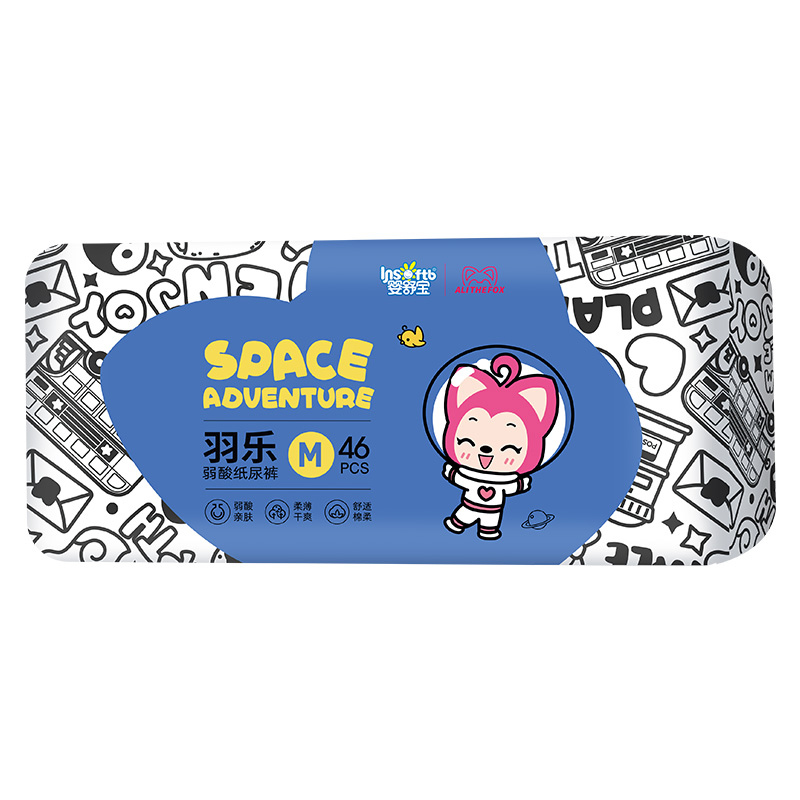 婴舒宝 羽乐弱酸环腰裤单包46片DK33-M46C（单位：提） 单色