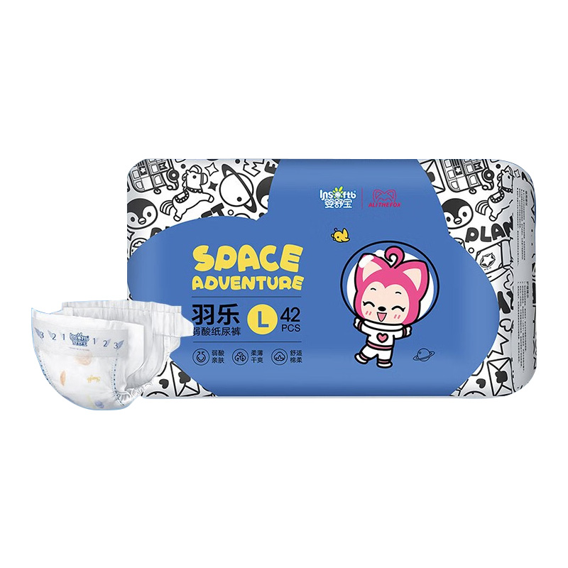 婴舒宝 羽乐弱酸超薄纸尿裤L码 42片DK33-L42C（单位：提） 单色