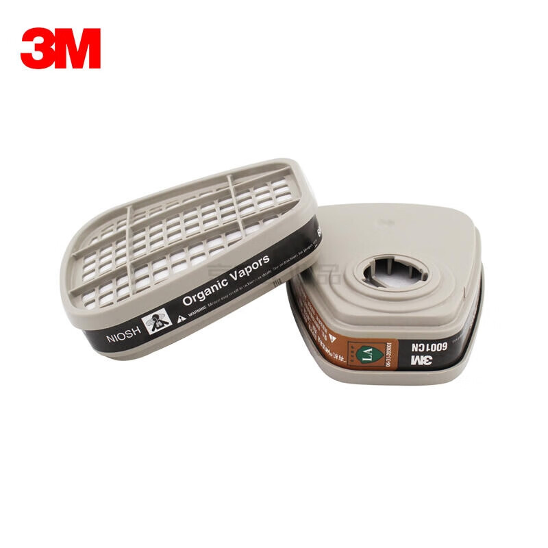 3M6001CN滤毒盒有机气体防护汽油喷漆过滤盒有机蒸气滤毒盒滤盒 单位：包 褐色