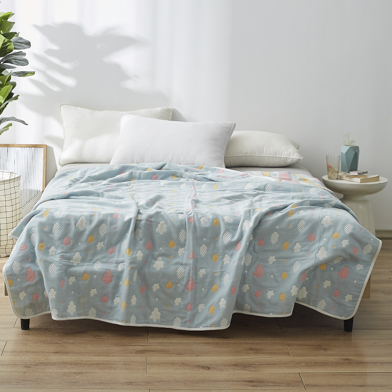 洁丽雅六层毛巾毯-天空-绿色 150*200CM 单位：（床） JLY-TZ200 麦饭石 150*200CM