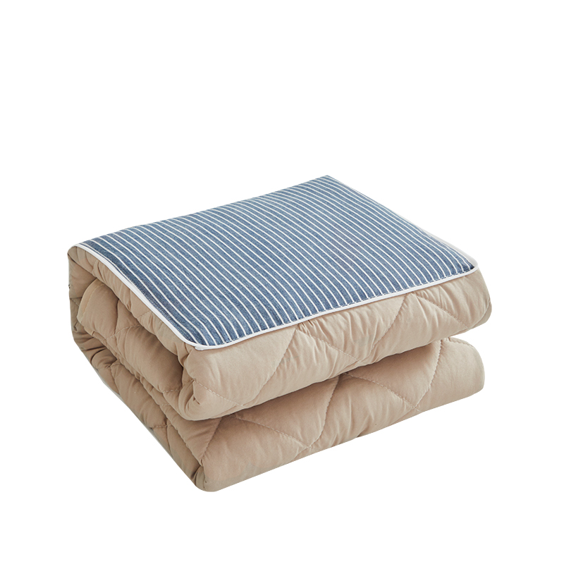 恒源祥全棉靠垫被-蓝白条HYX048ZX（单位：只）靠垫40*40cm打开110*150cm  